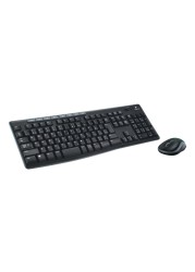 Logitech Wireless Arabic Keyboard And Mouse Combo MK270 Black