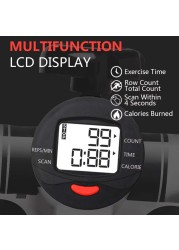 Mini Stepper Trainer Adjustable Height Stepper Exercise Machine with Resistance Bands and LCD Monitor Air Climber Stepping Fitness Machine