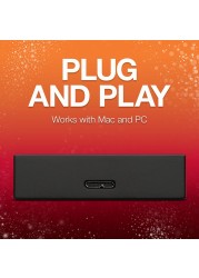 Seagate - Backup Plus Portable 4TB External Hard Drive HDD &ndash; Black USB 3.0 for PC Laptop and Mac (STHP4000400)