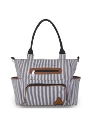 Little Story diaper bag set of 6 with hooks - Black
