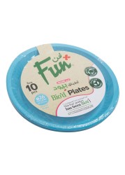 Fun Colors Biodegradable Plates Sky Blue 26cm