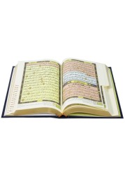 مصحف التفسير الموضوعي المفهرس، مفهرس بأسماء السور ، شاموا مذهب 20X14 CM
