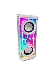 V8 Bluetooth Speaker, Dual Speakers, High Power Subwoofer, White