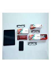 TOM OLIVER Blue Light Blocking Lightweight Computer Screen Glasses, Computer Reading/Gaming/TV/Phone for Women Men Teens Anti Eyestrain &amp; UV Glare (Round,Brown DA)