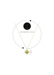 Aiwanto Necklace Gold Neck Chain With Simple Pendant Womens Gilrs Fashion