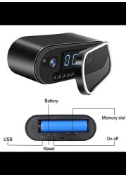 Radiotronics WiFi Camera 1080p Motion Detection Digital Table Clock Portable Rechargeable Night Vision 64GB Support