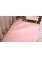 Mei Lifestyle Modern Wool Fluffy Floor Mat Carpet With Anti Slip High Pile Bottom With Upgraded Foam (Size 120&times;160cm)
