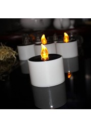 Generic - 1pcs Solar Powered LED Candles Flameless Electronic Solar LED Tea Lights Lamp