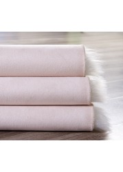 Super Soft Rabbit Fur Flower Design Living Room Carpet With Anti Slip Bottom (Size 80CM)