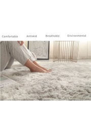 Mei Homecenter Modern Wool Fluffy Floor Mat Carpet with Anti slip High Pile Bottom with Upgraded Foam (Size 120&times;160CM)