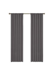 ECLIPSE Kendall Modern Blackout Thermal Rod Pocket Window Curtain for Bedroom or Living Room 1 Panel 42 X 54 Charcoal