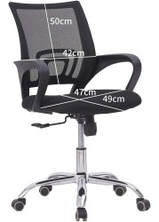 Sulsha Furniture Premium Office Chair Ergonomic Designed Desk Chair Super Comfortable Mid Back Adjustable Wide Seat Mesh Chair Black