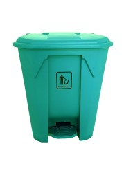 AKC Plastic Garbage Bin 68-Liter Capacity Durable Large Trash Can for Home, Office, or Commercial Use Sleek Green Design