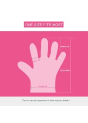 Generic-100pcs Disposable Plastic Gloves Latex Free Powder Free Clear PE Gloves Safe for Cleaning Cooking Hair Coloring Dishwashing Food Handling