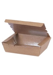 Fun Green Track Kraft Paper Food Boxes Brown 120x88x37mm 5 PCS