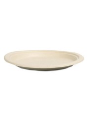 Fun Green Track Sukkar Pulp Round Plates White 9inch 10 PCS