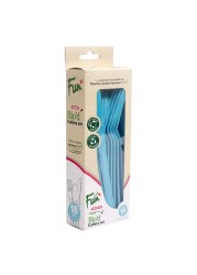 Fun Colors Biodegradable Cutlery Set Sky Blue