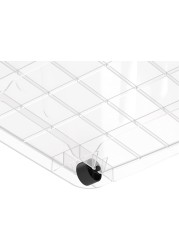 Cosmoplast 132L Clear Plastic Storage Box With Wheels &amp; Lockable Lid, Transparent