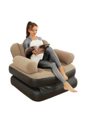 Multifunctional 5-in-1 Inflatable Sofa with L-shaped Armrest for indoor &amp; Outdoor