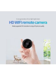 Generic-Black A9 Camera WIFI Remote Camera Wide-angle Home Security Night Vision Camera 1080P HD Camera with Magnetic Installation Black