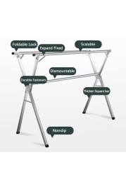 Free Installed Clothes Drying Rack Stainless Steel Foldable Rack Hanger Space Saving Retractable 47.24-62.99 inch Clothes Rack Adjustable Clothes Hanger Rolling Rack