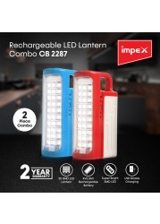 مجموعة مصابيح يدوية LED قابلة لإعادة الشحن من إيمبكس - 2 قطعة عاكس ثلاثي الأبعاد 10-60 ساعة وظيفة بنك الطاقة شحن الألواح الشمسية زجاج PG غير قابل للكسر
