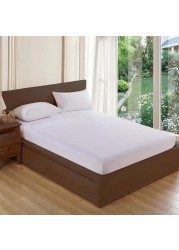 Waterproof Mattress Protector Double 150x200cm Bamboo fiber Cotton Jersey+TPU Pad Cover for Pets Kids Adults Deep Pocket Style 100% Waterproof Mattress Protector Double Size White