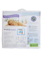 Protect-A-Bed Basic Waterproof Mattress Protector White 100x200x40cm