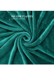 Flannel Fleece Blanket Single Size (160x220) for All Season,Fluffy Blanket Warm Bed Throws for Sofa &amp; Bed,Comfortable and Soft Flannel Fleece Blanket