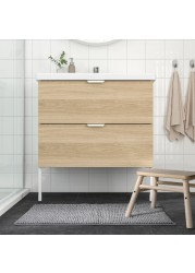 Bath Mat Grey-White M&eacute;lange 50X80cm