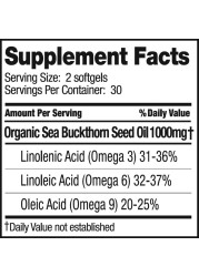 Sea Buckthorn Seed Oil, Made With Organic Sea Buckthorn, 60-Softgels