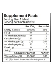 Sunshine N Vitamin D 1000 Iu Citrus Efferv 20 Tabs
