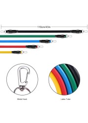 عام-11pcs عصابات المقاومة تعيين حبل الطفر تجريب Fintess ممارسة أنبوب فرق مقابض الباب مرساة الكاحل الأشرطة أسند مع حمل الحقائب للسفر الرئيسية الجمنازيوم