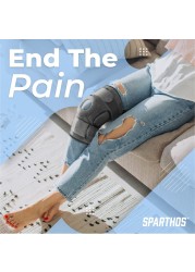 Sparthos Knee Brace Relieves ACL MCL Meniscus Tear Arthritis Tendonitis Pain Open Patellar Design with Dual Hinged Support Compression for Running Working Out For Men and Women Medium