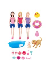 Power Joy Leila Bath Dog Fashion Doll Multicolour Pack of 17
