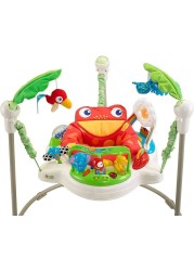 كرسي هزاز تفاعلي للأطفال من Rainforest Jumperoo مزود بمركز اكتشاف وأضواء وأصوات