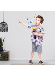 Kidwala Karaoke Blue Microphone Built In Music And Flashing Light Sing Along Mic With Battery Music Exploration Mic Third Gear Adjustment Mic Let&#39;s Sing Together Mic Toy For Girls