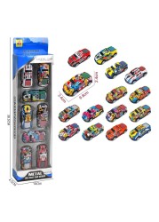 Die-Cast Metal Body Pull Back Model Car Toy 8 PCS