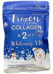 Frozen Collagen 2 in 1 Premium Collagen Peptide & Glutathione Skin Whitening Supplements - 60 Capsules