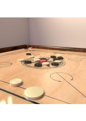 ULTIMAX Professional Carrom Wooden Game Coins And Striker Set,Standard Size Carrom Tournament Striker Wooden Checkers- 24 Pieces With Cover Case + 1 Striker
