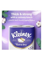 Kleenex Extra Dry Bathroom Tissue 3 Ply 140 Tissues Pack of 12