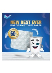 Fine Deluxe Toilet Tissue Roll 140 Sheets X 3 Ply 4 Rolls