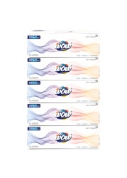 WOW Classic Facial Soft Tissues 2 Ply 200 Tissues Pack of 5