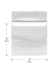 Plymor 2 x 2 Pack of 100 2 Mil Zipper Reclosable Plastic Bags