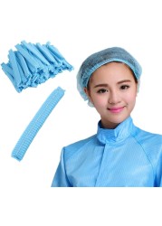 Alsaqer 100-Piece BLUE Disposable Hair Net Cap Set-Head cover Mob cap-Bouffant Caps