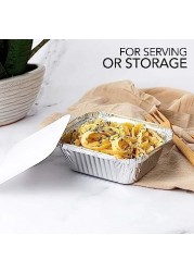 Vsell24 250Cc 100Pc Disposable Aluminium Containers Foil Pans With Lids For Food Storage