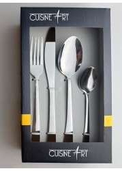 Cuisine Art Sasa 16 Piece Stainless Steel Cutlery Set, Silver