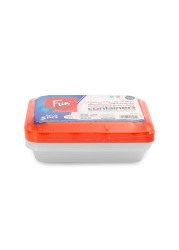 Fun Containers With Lid Clear And Red 828ml 5 PCS