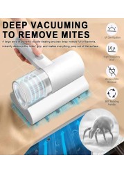 Marrkhor Vacuum Cleaner,Handheld UV Bed Vacuum,Mite Removal Instrument Wireless Mite Remover Cleaning Machine for Pillows, Sheets, Mattresses, Sofas, Plush Toys and Other Fabric Surfaces