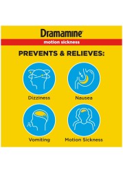 Dramamine Motion Sickness Original Travel Vial 12 Count 3 Pack